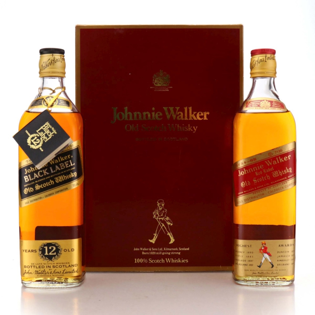 ウイスキー JohnnieWalker Black Label 2 Litre 1970s Johnnie Walker - Black Label (Extra Special) 1 Litre Whisky